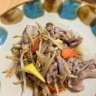 豚肉しゃぶしゃぶ用のさっぱり炒め